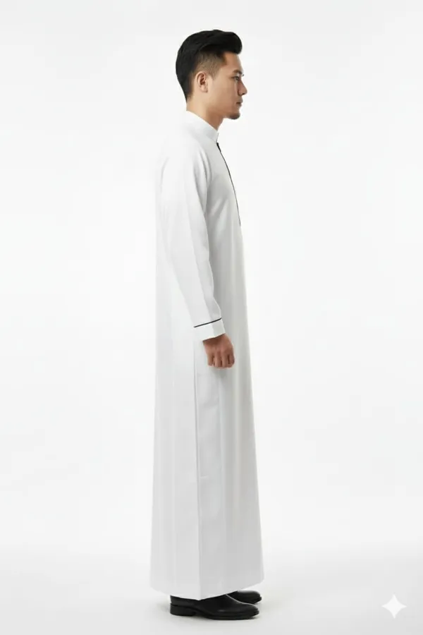 White_Satan_Fabric_Premium_Full_Sleeve_Thawb_For_Men