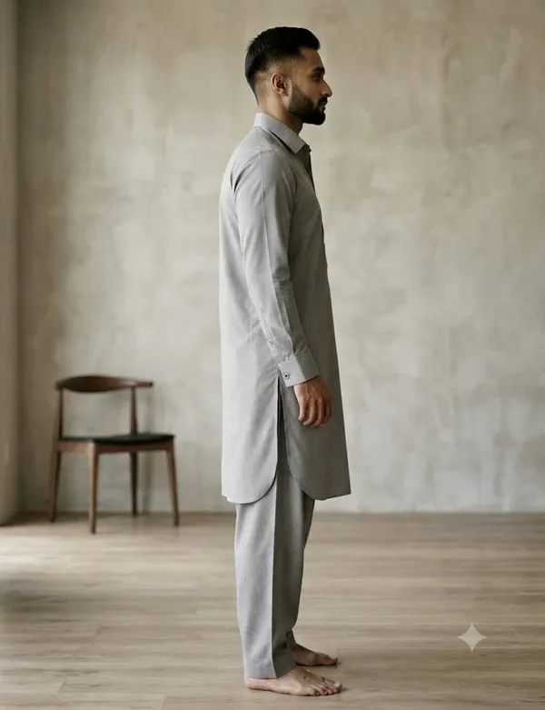 Elegant_Light_Grey_Cotton_Pathani_Suit