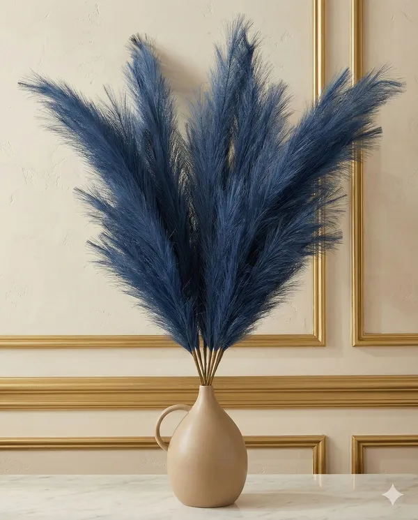 Blue_Artificial_Pampas_(Set_Of_3)_For_Decoration