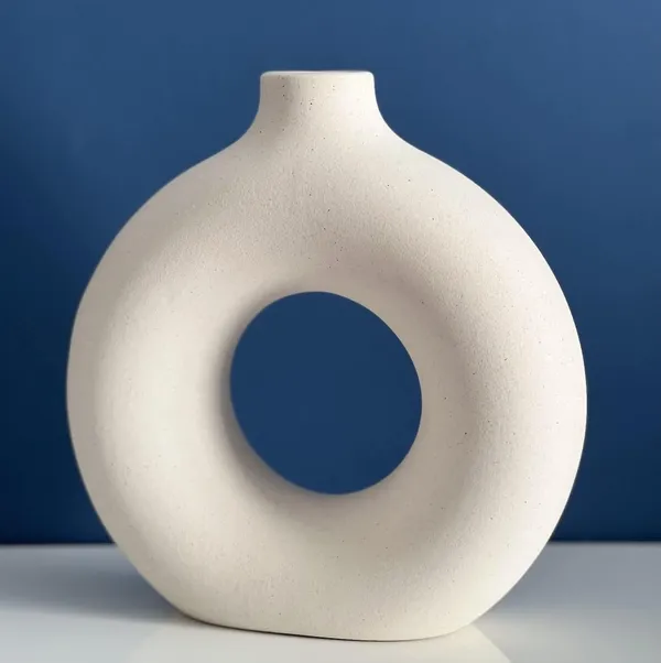 Natural_White_Donut_Vase_(8_Inches)_For_Decoration