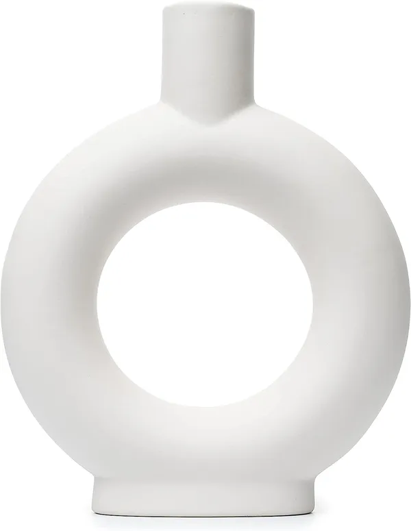 Natural_White_Donut_Vase_(8_Inches)_For_Decoration