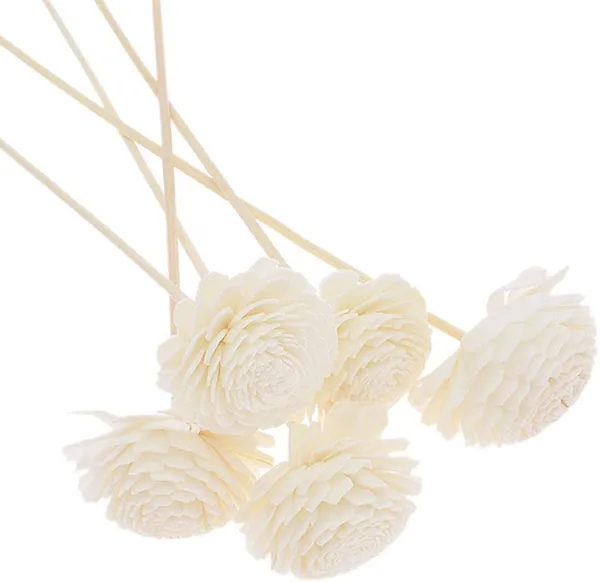 White_Sola_Flower_10_Stems_For_Decoration