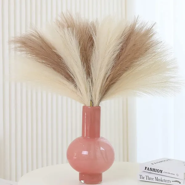 Beige_And_Cream_Artificial_Pampas_Mix_Colour_(Set_Of_6)_For_Decoration