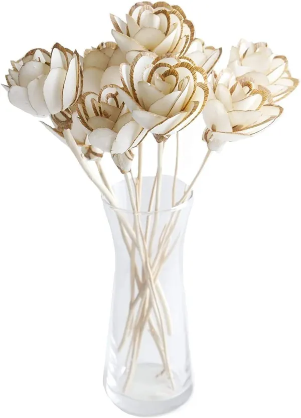 Golden_White_Flower_10_Stems_For_Decoration