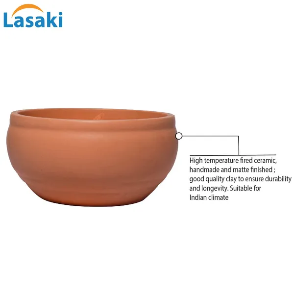 Bowl_Small_Ginger_Ceramic_Pots_For_Indoor_Plants,_Planters,_Flower,_Pots,_Gamla,_Outdoor,_Balcony,_Home,_Garden,_Office_Decor,_Succulent_Pot(D_-_15_X_H_-_8_Cm)