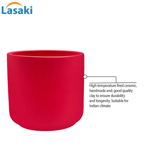 Zeno_Red_Ceramic_Pots_For_Indoor_Plants,_Planters,_Flower,_Pots,_Gamla,_Outdoor,_Balcony,_Home,_Garden,_Office_Decor,_Succulent_Pot(H_-_9_X_D_-_9_Cm)