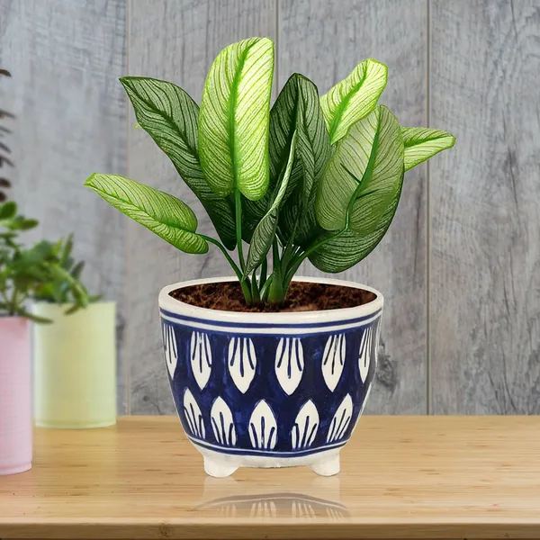 Sharon_Ceramic_Pots_For_Indoor_Plants,_Planters,_Flower,_Gamla,Outdoor,Balcony,Home,Round,Garden,_Office_Decor,Succulent(H_-_8.5_X_D_-_10.5_Cm)(Any_Color_May_Come)