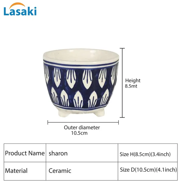 Sharon_Ceramic_Pots_For_Indoor_Plants,_Planters,_Flower,_Gamla,Outdoor,Balcony,Home,Round,Garden,_Office_Decor,Succulent(H_-_8.5_X_D_-_10.5_Cm)(Any_Color_May_Come)