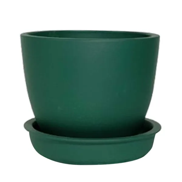Core_With_Plate_Deep_Jungle_Ceramic_Pots_For_Indoor_Plants,Planters,Flower,Gamla,Outdoor(Pot-D-9.5_X_H-8.5Cm,Plate-D-9.5_Xh-1.5_Cm)