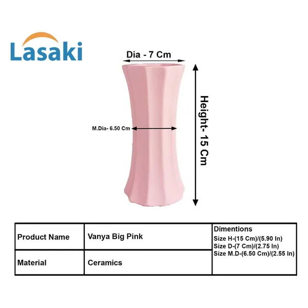 Vanya_Big_Vase_Pink_Ceramic_Flower_Vase_For_Living_Room,_Bedroom,_Dining_Table,_Home_Decoration,_Artificial_Flowers|D-_7_X_H_-_15_Cm|