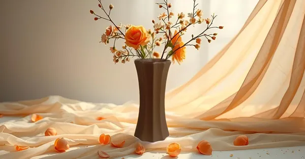 Vanya_Big_Vase_Truffle_Ceramic_Flower_Vase_For_Living_Room,_Bedroom,_Dining_Table,_Home_Decoration,_Artificial_Flowers|D-_7_X_H_-_15_Cm|