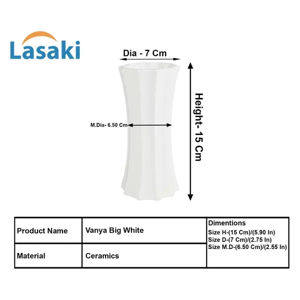 Vanya_Big_Vase_White_Ceramic_Flower_Vase_For_Living_Room,_Bedroom,_Dining_Table,_Home_Decoration,_Artificial_Flowers|D-_7_X_H_-_15_Cm|