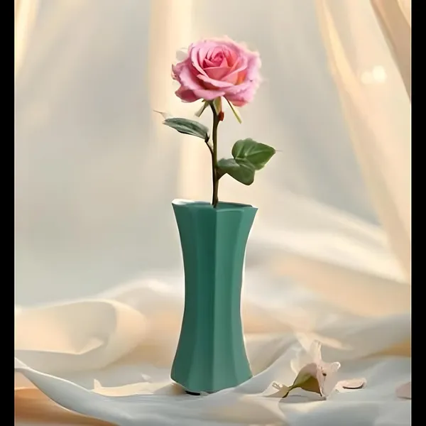 Vanya_Small_Vase_Deep_Jungle_Ceramic_Flower_Vase_For_Living_Room,_Bedroom,_Dining_Table,_Home_Decoration,_Artificial_Flowers|D-_6.5_X_H_-_13_Cm|