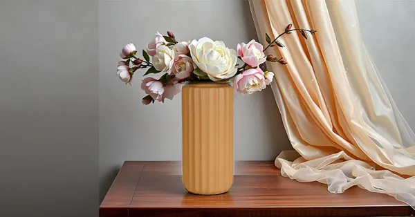 Ayla_Big_Vase_Ginger_Ceramic_Flower_Vase_For_Living_Room,_Bedroom,_Dining_Table,_Home_Decoration,_Artificial_Flowers|D-_7_X_H_-_15_Cm|