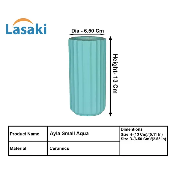 Ayla_Small_Vase_Aqua_Ceramic_Flower_Vase_For_Living_Room,_Bedroom,_Dining_Table,_Home_Decoration,_Artificial_Flowers|D-_6.5_X_H_-_13_Cm|