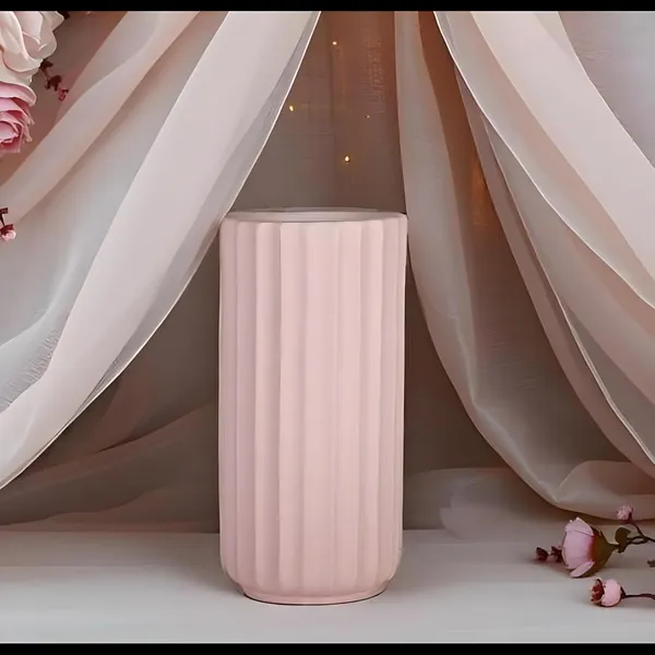Ayla_Small_Vase_Pink_Ceramic_Flower_Vase_For_Living_Room,_Bedroom,_Dining_Table,_Home_Decoration,_Artificial_Flowers|D-_6.5_X_H_-_13_Cm|