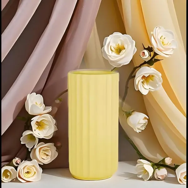 Ayla_Small_Vase_Saffron_Ceramic_Flower_Vase_For_Living_Room,_Bedroom,_Dining_Table,_Home_Decoration,_Artificial_Flowers|D-_6.5_X_H_-_13_Cm|
