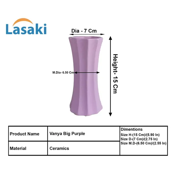 Vanya_Big_Vase_Purple_Ceramic_Flower_Vase_For_Living_Room,_Bedroom,_Dining_Table,_Home_Decoration,_Artificial_Flowers|D-_7_X_H_-_15_Cm|