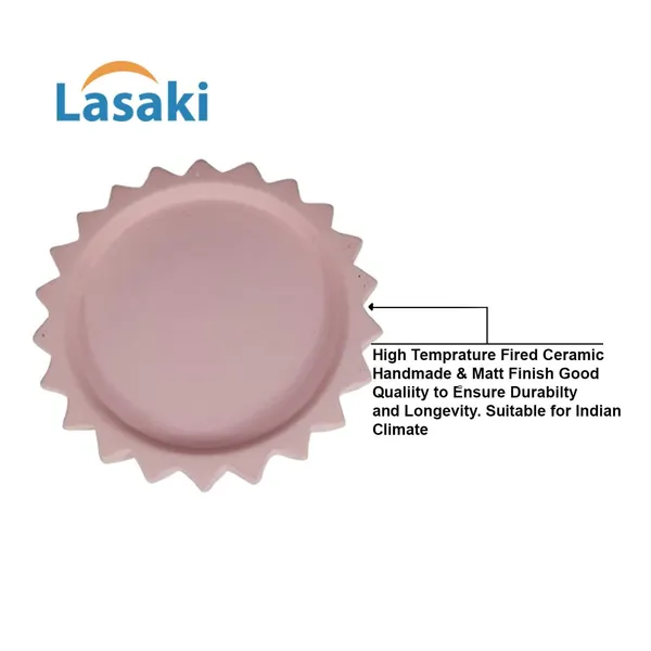 Celty_Tray_Pink_Set_Of_2_|_Round_Ceramic_(Plates/Saucers)_For_Pots,_Planters,_Flowers,_Succulents_|_Decorative_Garden_Accessories_|_(H_-_2.5_X_D_-_14.5_Cm)