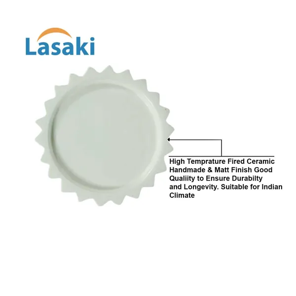 Celty_Tray_White_Set_Of_2_|_Round_Ceramic_(Plates/Saucers)_For_Pots,_Planters,_Flowers,_Succulents_|_Decorative_Garden_Accessories_|_(H_-_2.5_X_D_-_14.5_Cm)