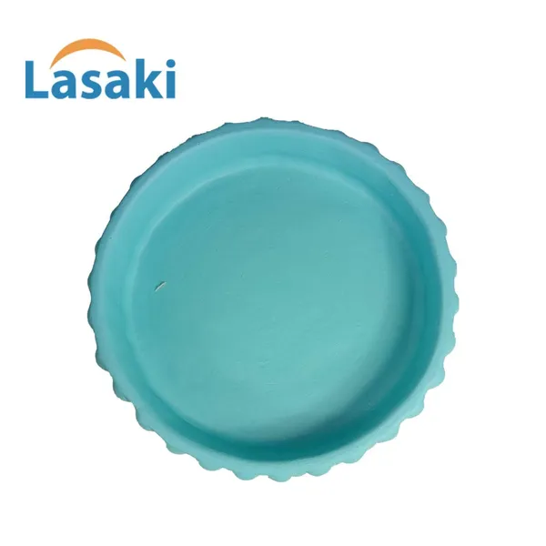 Bubble_Small_Tray_Aqua_Set_Of_2_|_Round_Ceramic_(Plates/Saucers)_For_Pots,_Planters,_Flowers,_Succulents_|_Decorative_Garden_Accessories_|_(H_-_3_X_D_-_10.5_Cm)