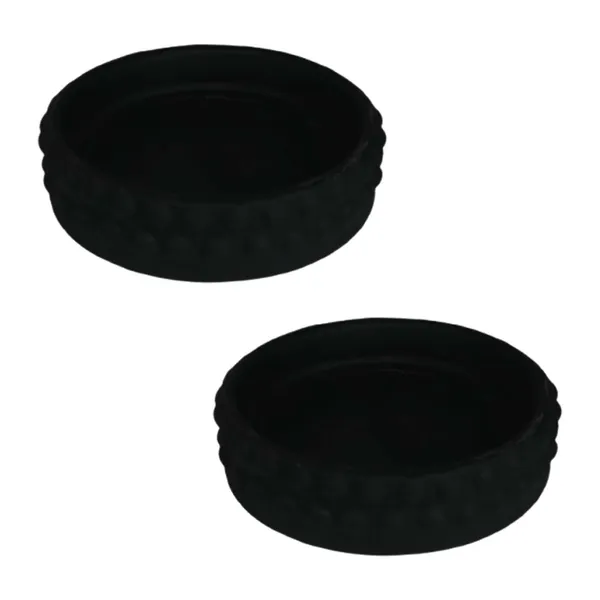Bubble_Small_Tray_Black_Set_Of_2_|_Round_Ceramic_(Plates/Saucers)_For_Pots,_Planters,_Flowers,_Succulents_|_Decorative_Garden_Accessories_|_(H_-_3_X_D_-_10.5_Cm)
