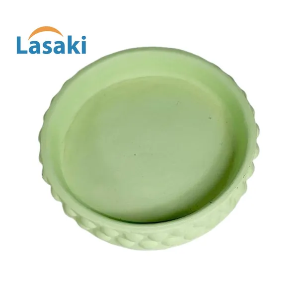 Bubble_Small_Tray_Mint_Set_Of_2_|_Round_Ceramic_(Plates/Saucers)_For_Pots,_Planters,_Flowers,_Succulents_|_Decorative_Garden_Accessories_|_(H_-_3_X_D_-_10.5_Cm)