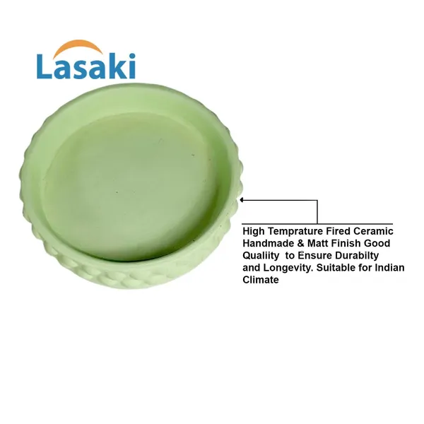 Bubble_Small_Tray_Mint_Set_Of_2_|_Round_Ceramic_(Plates/Saucers)_For_Pots,_Planters,_Flowers,_Succulents_|_Decorative_Garden_Accessories_|_(H_-_3_X_D_-_10.5_Cm)
