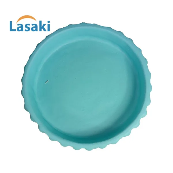 Bubble_Big_Tray_Aqua_Set_Of_2_|_Round_Ceramic_(Plates/Saucers)_For_Pots,_Planters,_Flowers,_Succulents_|_Decorative_Garden_Accessories_|_(H_-_3_X_D_-_13_Cm)