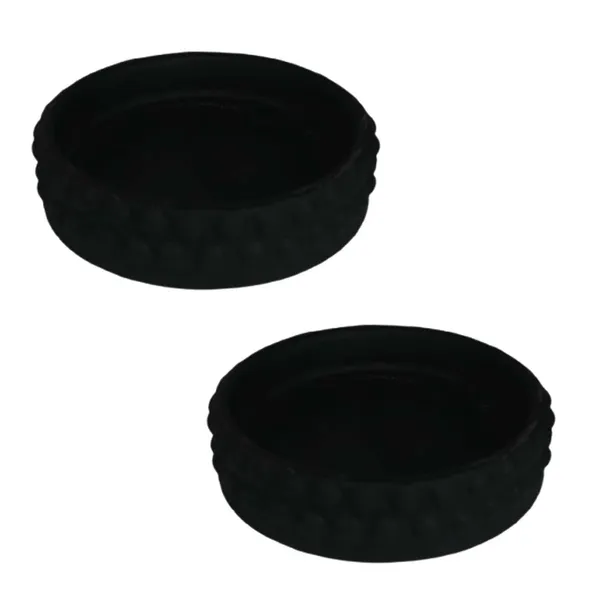 Bubble_Big_Tray_Black_Set_Of_2_|_Round_Ceramic_(Plates/Saucers)_For_Pots,_Planters,_Flowers,_Succulents_|_Decorative_Garden_Accessories_|_(H_-_3_X_D_-_13_Cm)