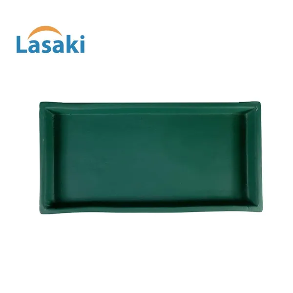 Slato_Tray_Deep_Jungle_Set_Of_2_|_Rectangle_Ceramic(Plates/Saucers)_For_Pots,Planters,Flowers,Succulents|Decorative_Garden_Accessories|(L_-_23.5_X_W_-_11.5_X_H_-_2.5_Cm)