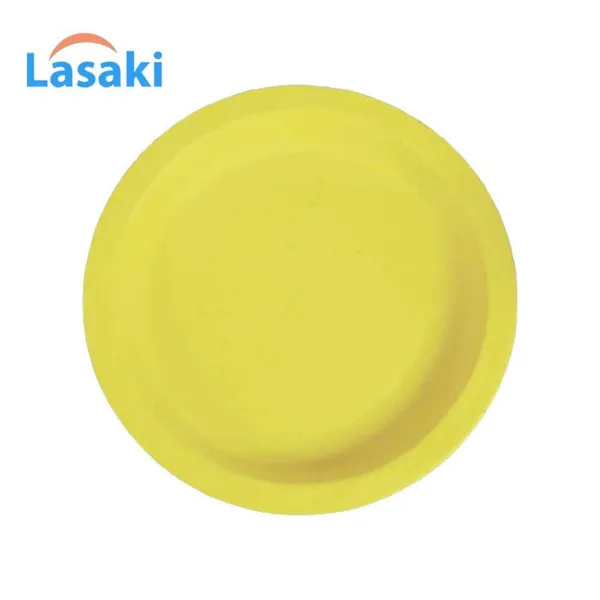 Plate_Circular_3_Inch_Saffron_R3_Set_Of_2_|_Round_Ceramic(Plates/Saucers)_For_Pots,Planters,Flowers,Succulents|Decorative_Garden_Accessories|(H_-_1.5_X_D_-_9.5_Cm)