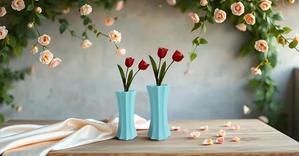 Vanya_Set_Of_2_Vase_Aqua_Ceramic_Flower_Vase_For_Living_Room,Bedroom,Dining_Table,Home_Decoration,Artificial_Flowers|Big:D-_7_X_H_-_15_Cm,_Small:D-_6.5_X_H_-_13_Cm|