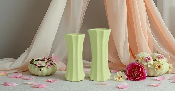 Vanya_Set_Of_2_Vase_Mint_Ceramic_Flower_Vase_For_Living_Room,Bedroom,Dining_Table,Home_Decoration,Artificial_Flowers|Big:D-_7_X_H_-_15_Cm,_Small:D-_6.5_X_H_-_13_Cm|