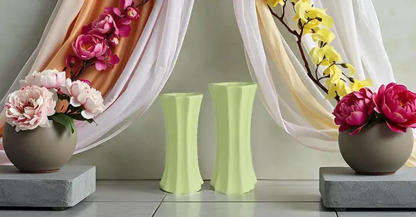 Vanya_Set_Of_2_Vase_Mint_Ceramic_Flower_Vase_For_Living_Room,Bedroom,Dining_Table,Home_Decoration,Artificial_Flowers|Big:D-_7_X_H_-_15_Cm,_Small:D-_6.5_X_H_-_13_Cm|