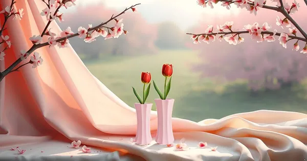 Vanya_Set_Of_2_Vase_Pink_Ceramic_Flower_Vase_For_Living_Room,Bedroom,Dining_Table,Home_Decoration,Artificial_Flowers|Big:D-_7_X_H_-_15_Cm,_Small:D-_6.5_X_H_-_13_Cm|