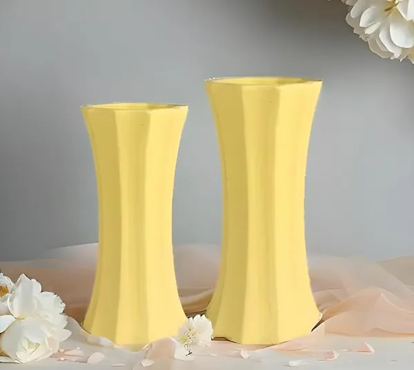Vanya_Set_Of_2_Vase_Saffron_Ceramic_Flower_Vase_For_Living_Room,Bedroom,Dining_Table,Home_Decoration,Artificial_Flowers|Big:D-_7_X_H_-_15_Cm,_Small:D-_6.5_X_H_-_13_Cm|