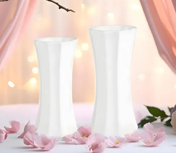 Vanya_Set_Of_2_Vase_White_Ceramic_Flower_Vase_For_Living_Room,Bedroom,Dining_Table,Home_Decoration,Artificial_Flowers|Big:D-_7_X_H_-_15_Cm,_Small:D-_6.5_X_H_-_13_Cm|