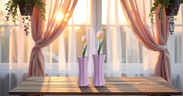 Vanya_Set_Of_2_Vase_Purple_Ceramic_Flower_Vase_For_Living_Room,Bedroom,Dining_Table,Home_Decoration,Artificial_Flowers|Big:D-_7_X_H_-_15_Cm,_Small:D-_6.5_X_H_-_13_Cm|