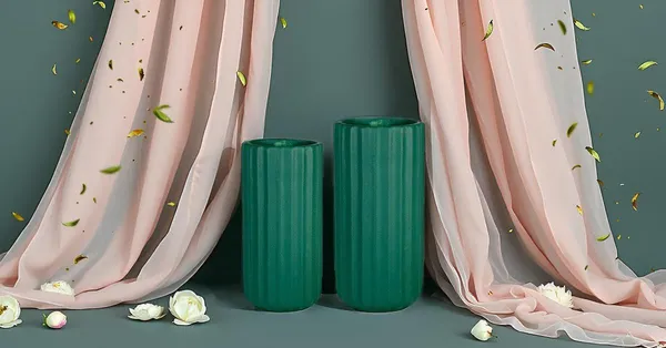 Ayla_Set_Of_2_Vase_Deep_Jungle_Ceramic_Flower_Vase_For_Living_Room,Bedroom,Dining_Table,Home_Decoration,Artificial_Flowers|Big:D-_7_X_H_-_15_Cm,_Small:D-_6.5_X_H_-_13_Cm|