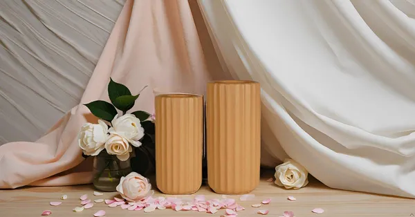 Ayla_Set_Of_2_Vase_Ginger_Ceramic_Flower_Vase_For_Living_Room,Bedroom,Dining_Table,Home_Decoration,Artificial_Flowers|Big:D-_7_X_H_-_15_Cm,_Small:D-_6.5_X_H_-_13_Cm|
