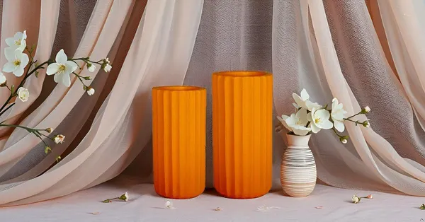 Ayla_Set_Of_2_Vase_Lily_Ceramic_Flower_Vase_For_Living_Room,Bedroom,Dining_Table,Home_Decoration,Artificial_Flowers|Big:D-_7_X_H_-_15_Cm,_Small:D-_6.5_X_H_-_13_Cm|