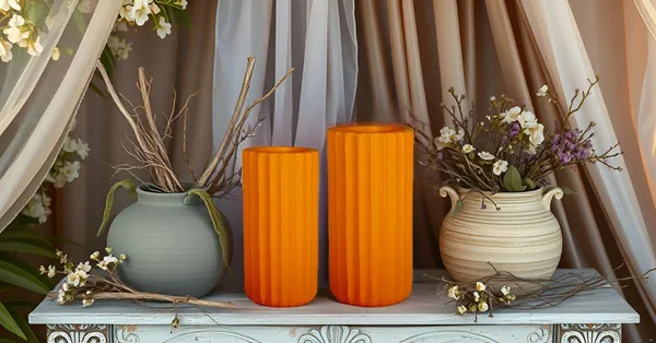Ayla_Set_Of_2_Vase_Lily_Ceramic_Flower_Vase_For_Living_Room,Bedroom,Dining_Table,Home_Decoration,Artificial_Flowers|Big:D-_7_X_H_-_15_Cm,_Small:D-_6.5_X_H_-_13_Cm|