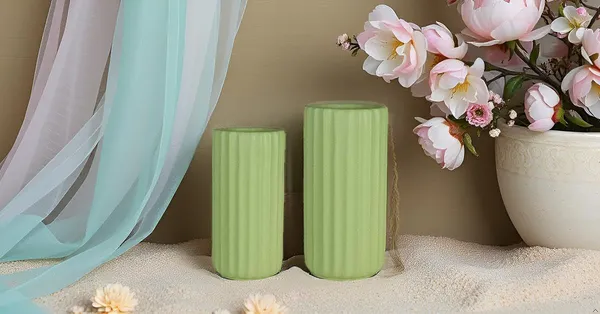 Ayla_Set_Of_2_Vase_Mint_Ceramic_Flower_Vase_For_Living_Room,Bedroom,Dining_Table,Home_Decoration,Artificial_Flowers|Big:D-_7_X_H_-_15_Cm,_Small:D-_6.5_X_H_-_13_Cm|