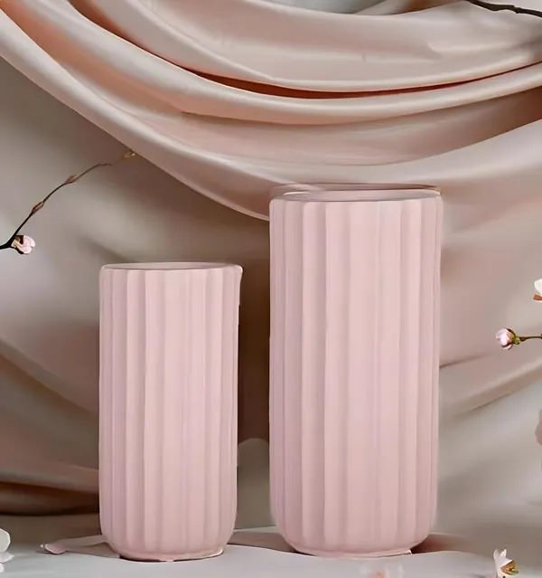 Ayla_Set_Of_2_Vase_Pink_Ceramic_Flower_Vase_For_Living_Room,Bedroom,Dining_Table,Home_Decoration,Artificial_Flowers|Big:D-_7_X_H_-_15_Cm,_Small:D-_6.5_X_H_-_13_Cm|
