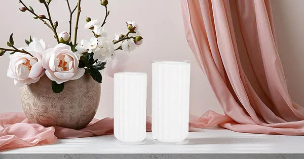Ayla_Set_Of_2_Vase_White_Ceramic_Flower_Vase_For_Living_Room,Bedroom,Dining_Table,Home_Decoration,Artificial_Flowers|Big:D-_7_X_H_-_15_Cm,_Small:D-_6.5_X_H_-_13_Cm|