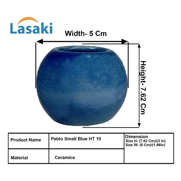 Peblo_Small_Blue_0_Ceramic_Pots_For_Indoor_Plants,_Planters,Gamla,Outdoor,Balcony,Home,Round,Garden,_Office_Decor,Succulent(H_-_7_X_D_-_9_Cm)