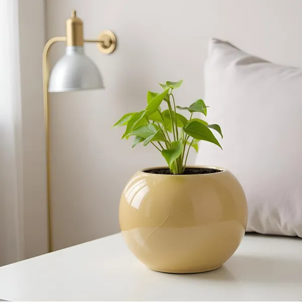 Peblo_Big_Brown__Ceramic_Pots_For_Indoor_Plants,_Planters,Gamla,Outdoor,Balcony,Home,Round,Garden,_Office_Decor,Succulent(H_-_8.5_X_D_-_11_Cm)