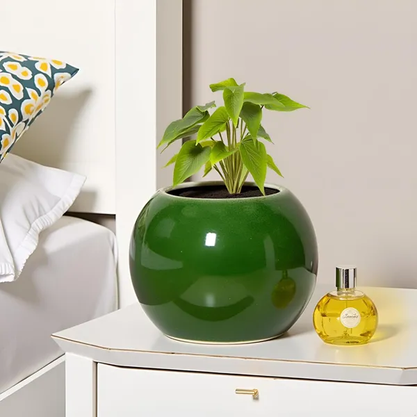 Peblo_Big_Green_Ht5_Ceramic_Pots_For_Indoor_Plants,_Planters,Gamla,Outdoor,Balcony,Home,Round,Garden,_Office_Decor,Succulent(H_-_8.5_X_D_-_11_Cm)
