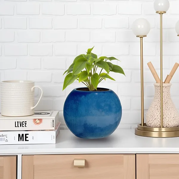 Peblo_Big_Blue_0_Ceramic_Pots_For_Indoor_Plants,_Planters,Gamla,Outdoor,Balcony,Home,Round,Garden,_Office_Decor,Succulent(H_-_8.5_X_D_-_11_Cm)